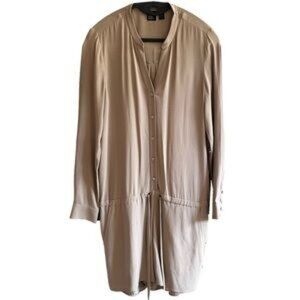 Eileen Fisher The Fisher Project Sz XXS Silk Latte Romper Oversized